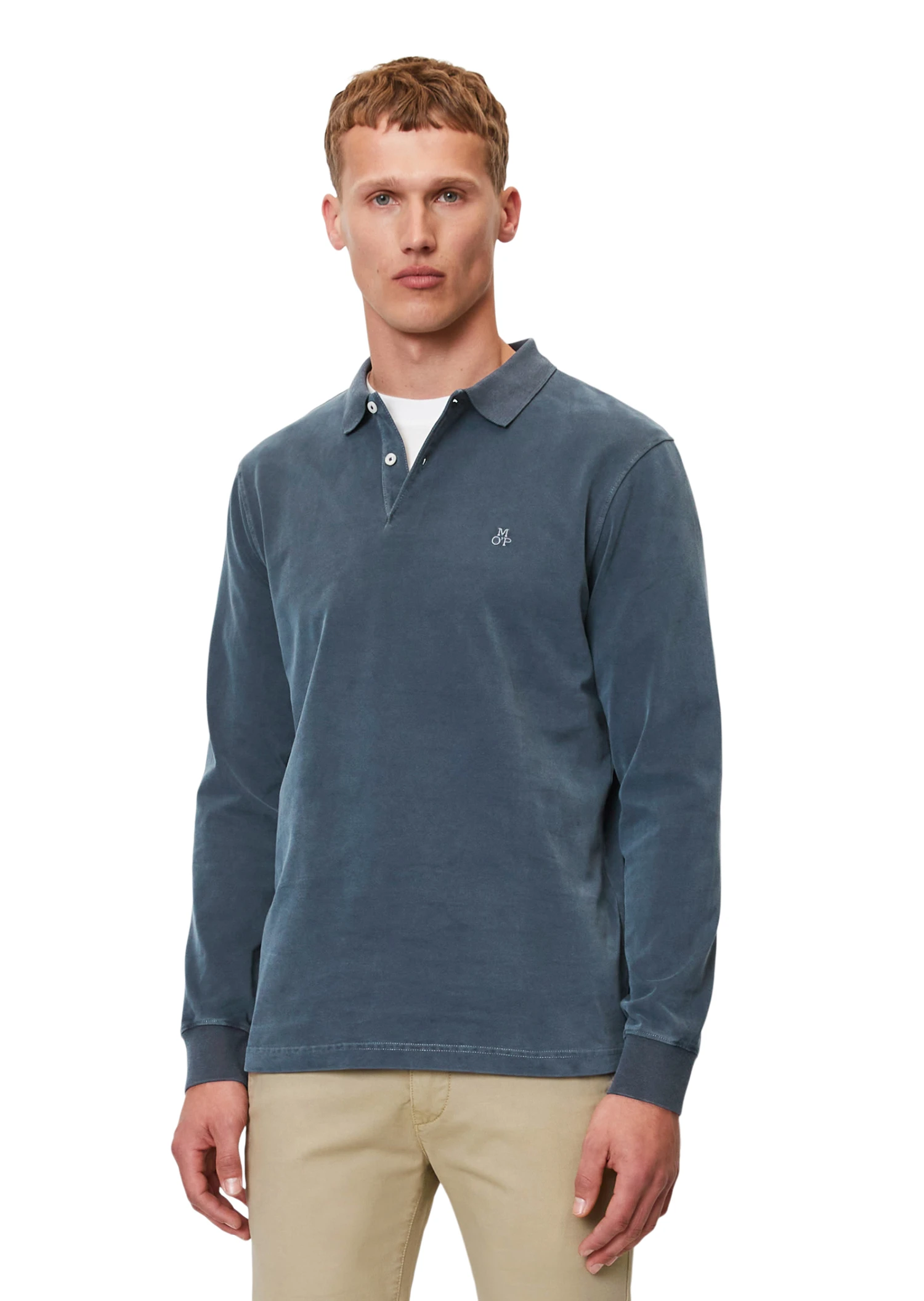 Langarm-Poloshirt Jersey Regular – Bild 2