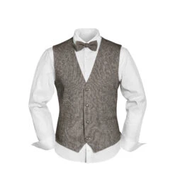 Set: Weste, Fliege Und Einstecktuch