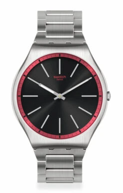 Swatch Uhr "Red Graphite"