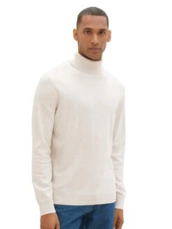 Basic Strickpullover Mit Rollkragen