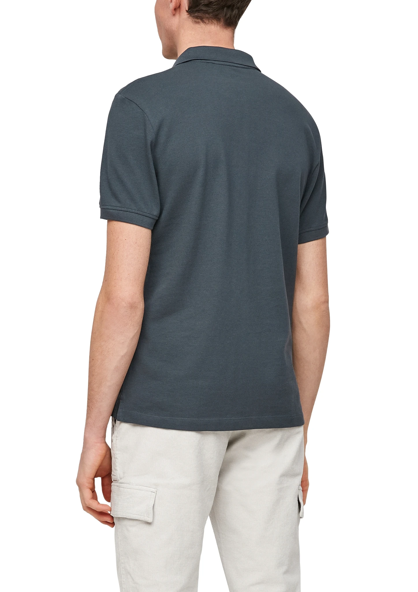 Poloshirt Mit Waffelpiqué-Struktur – Bild 3