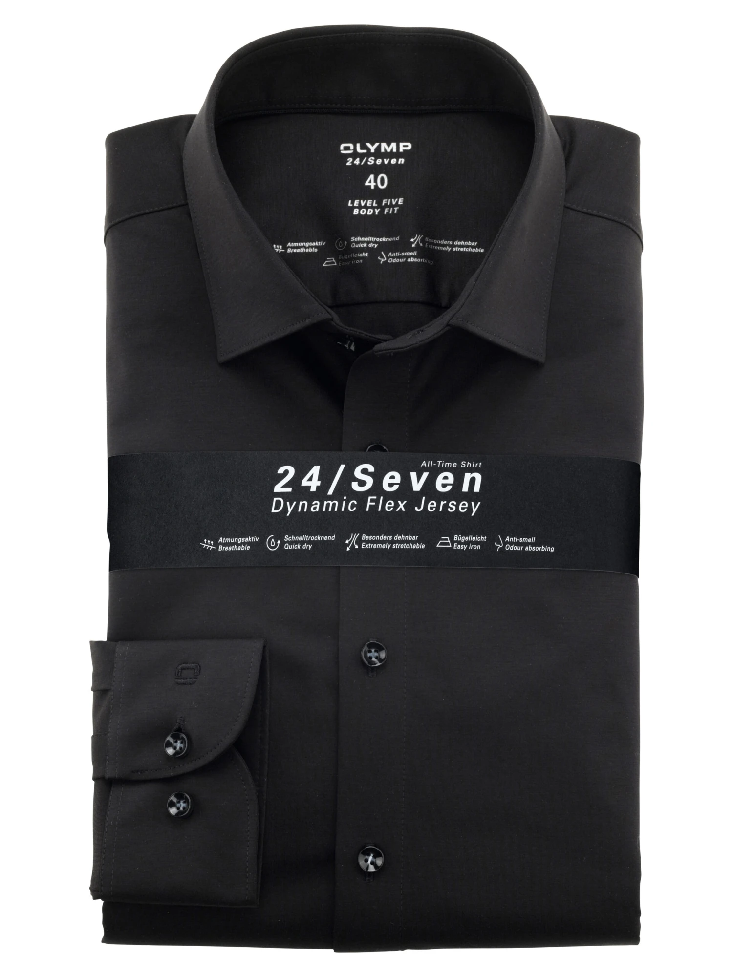 OLYMP Herren Jersey Hemd "Level 5" 24/Seven Body Fit