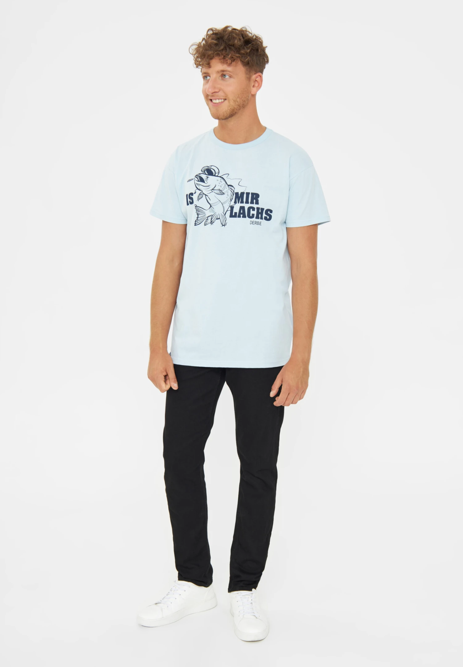 Derbe T-Shirt "Is Mir Lachs" – Bild 5