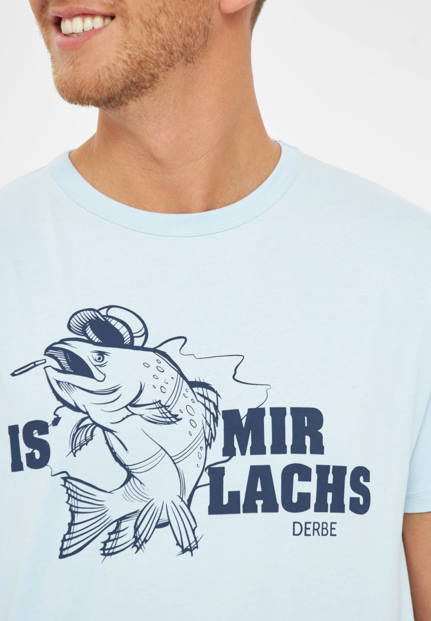 Derbe T-Shirt "Is Mir Lachs" – Bild 4