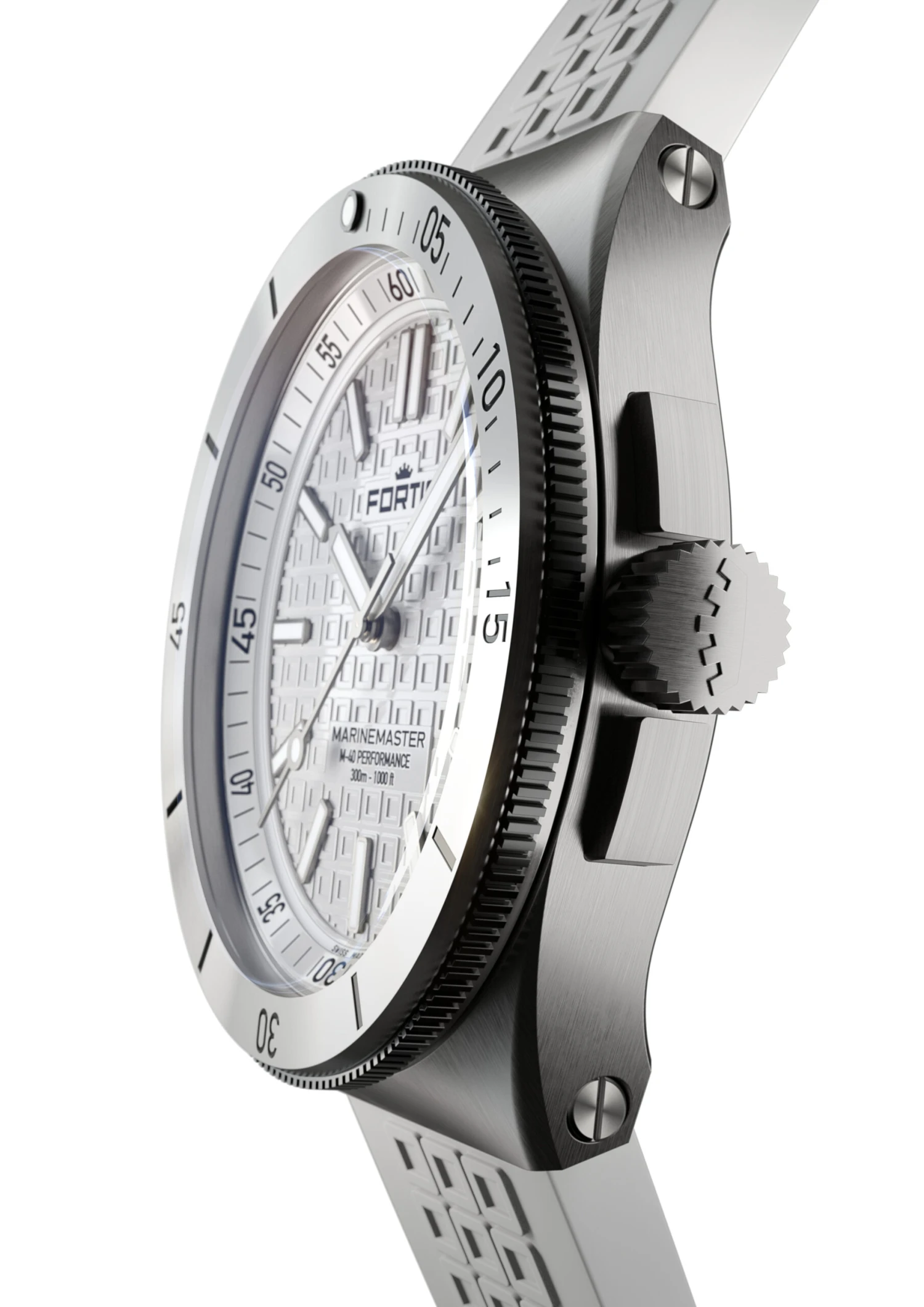 Fortis Uhr "MARINEMASTER M-40 SNOW WHITE AUF HORIZON STRAP" – Bild 4