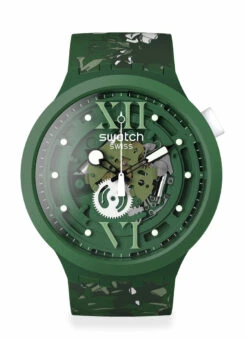 Swatch Uhr "Camoflower Green"