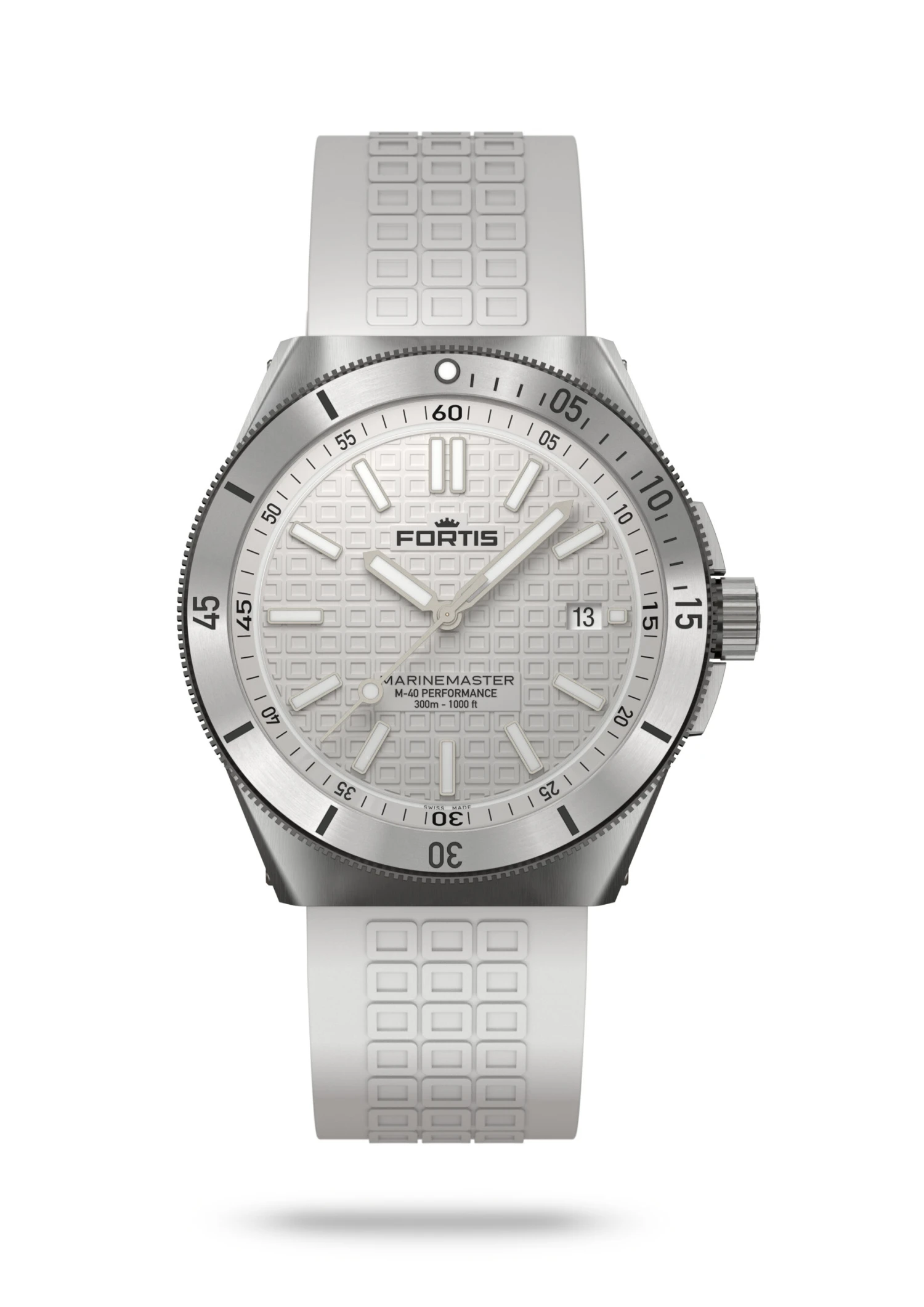 Fortis Uhr "MARINEMASTER M-40 SNOW WHITE AUF HORIZON STRAP" – Bild 6