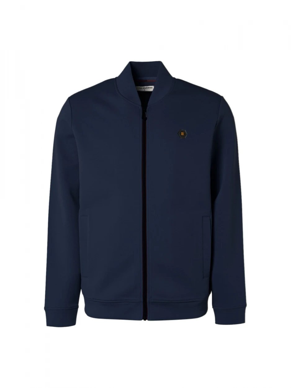 Sweater Full Zipper 2 Coloured Melange