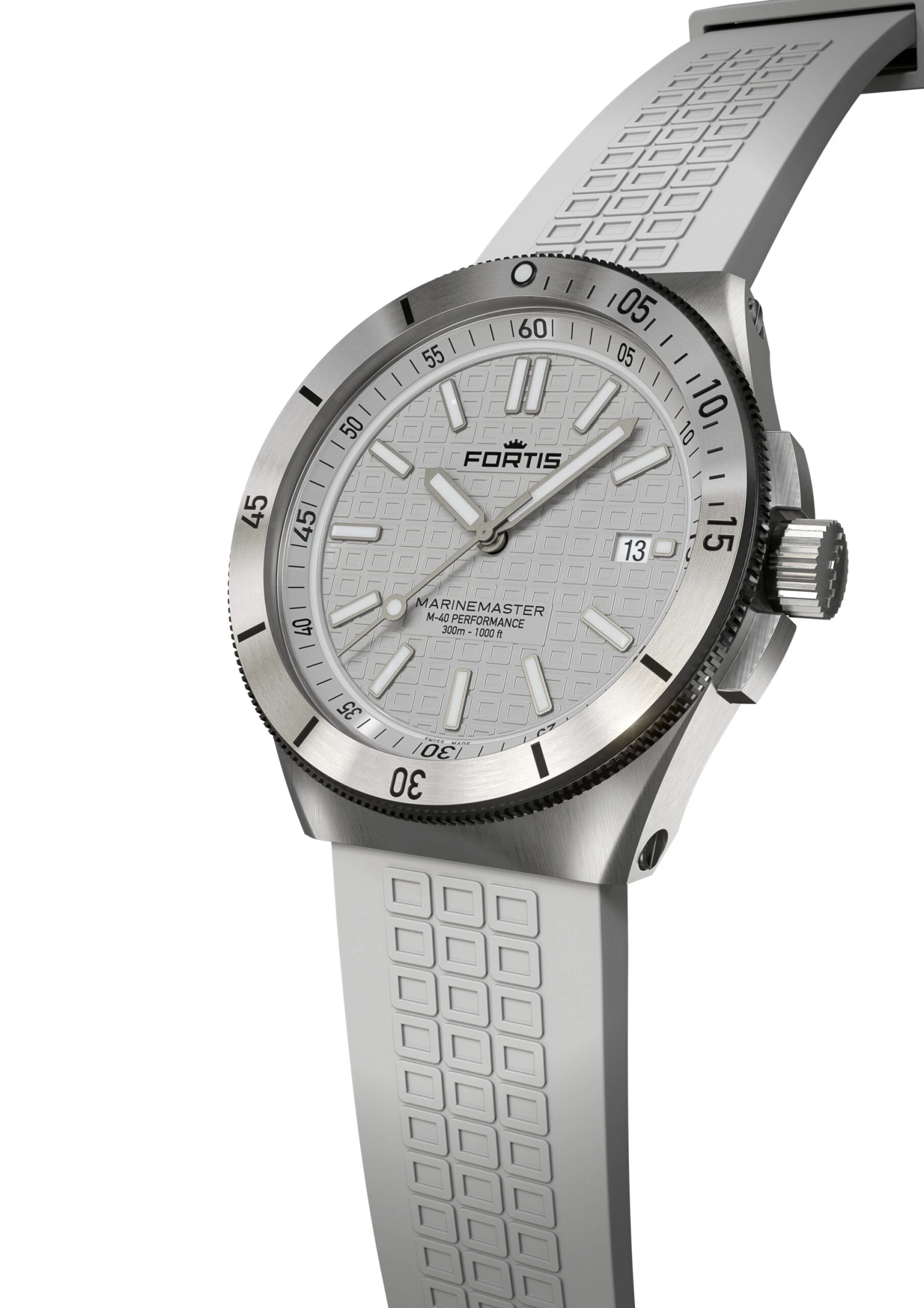 Fortis Uhr "MARINEMASTER M-40 SNOW WHITE AUF HORIZON STRAP" – Bild 7