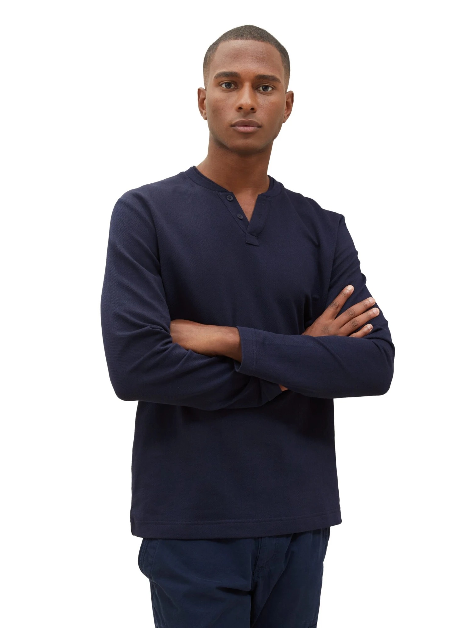 Serafino Langarmshirt Mit Struktur – Bild 2