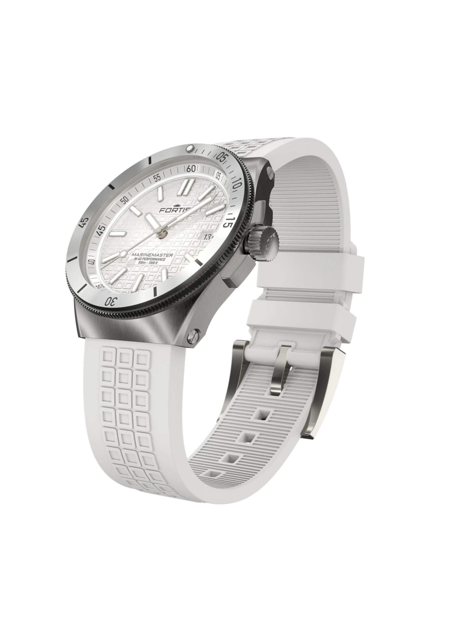 Fortis Uhr "MARINEMASTER M-40 SNOW WHITE AUF HORIZON STRAP" – Bild 3