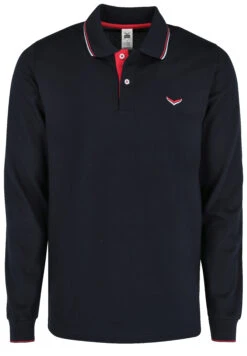 Langarm Poloshirt